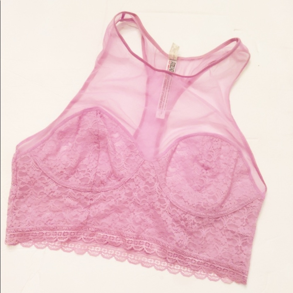 NWOT! Free People Lilac/Lavender Lace Bra/Bralette Size Large